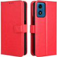 Klapkové puzdro pre Motorola Moto E14, Crazy Horse Wallet, červené