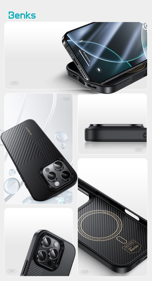 Puzdro Benks Montage Magnetic Armor Pro Kevlar (600D/1500D) pre iPhone 16 Pro