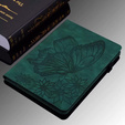 Obal na mobil pre Lenovo Tab M9, Wallet Pen Slot, butterflies, hnedé