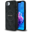 GUESS Obal na mobil pre iPhone 16E, 4G Ring Classic Logo, čierne