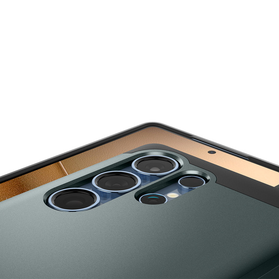 Puzdro Spigen pre Samsung Galaxy S25 Ultra, Tough Armor Mag MagSafe, zelený + tvrdené sklo 9H