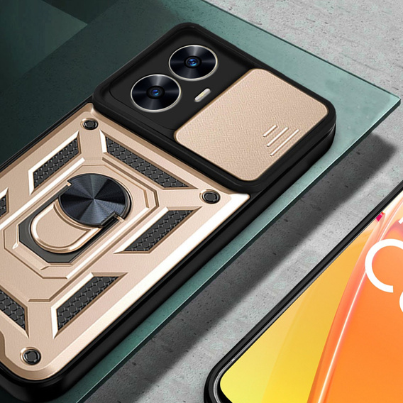 Obal na mobil pre Realme C55, CamShield Slide, zlaté