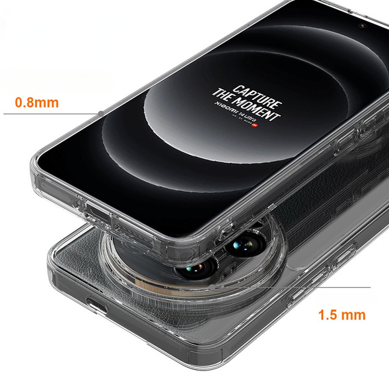 Obal na mobil pre Xiaomi 14 Ultra, Fusion Hybrid, priehľadné