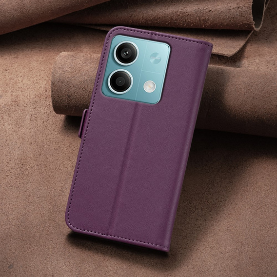 Klapkové puzdro pre Xiaomi Redmi Note 13 5G, BINFEN Wallet, tmavo fialová