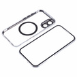 Magnetické puzdro Dual Glass MagSafe pre iPhone 16, strieborné