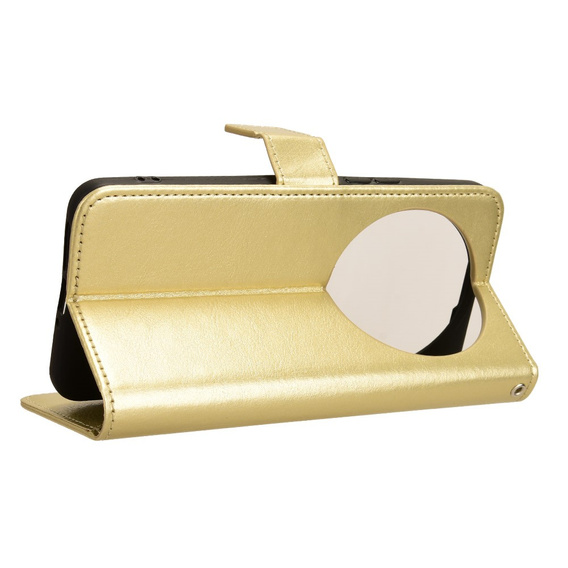 Klapkové puzdro pre Xiaomi 14 Ultra, Crazy Horse Wallet, zlaté