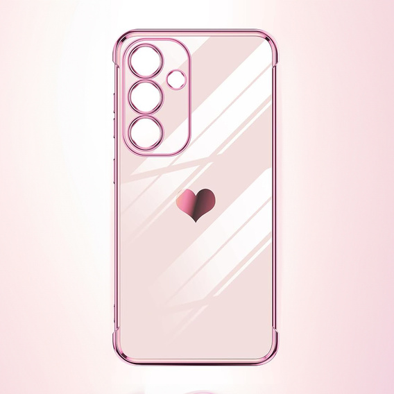 Obal na mobil pre Samsung Galaxy S25 FE, Electro heart, ružové rose gold