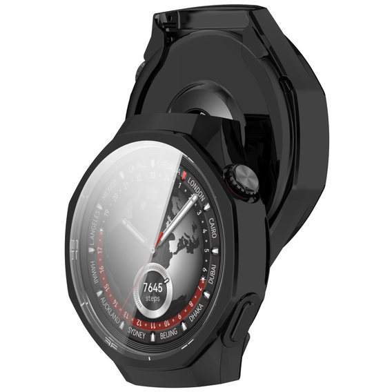 Puzdro 2v1 s ochranou displeja pre Huawei Watch GT 5 Pro 46mm, čierne