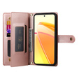 Klapkové puzdro pre Oppo Reno 13 Pro 5G, Wallet Zipper Pocket, ružové