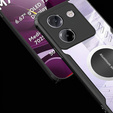 Puzdro pre Xiaomi Poco M7 Pro 5G, s magnetickým štítkom, transparentné / čierne