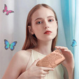 Klapkové puzdro pre Xiaomi Poco F7 Ultra, Butterfly, ružové rose gold