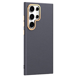 Kožené puzdro pre Samsung Galaxy S25 Ultra, leather hybrid, sivé