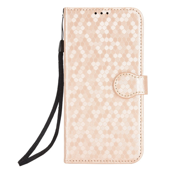 Flipové puzdro pre Motorola Moto G86 Power 5G, Wallet Rhombus, zlaté