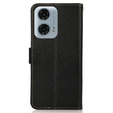 KHAZNEH RFID puzdro pre Motorola Moto G04 / G24 / G24 Power, Litchi Texture, čierne