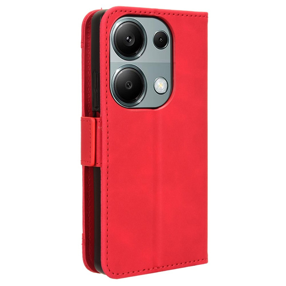 Klapkové puzdro pre Xiaomi Redmi Note 13 Pro 4G / Xiaomi Redmi Note 14S / Xiaomi Poco M6 Pro 4G, Card Slot, červené