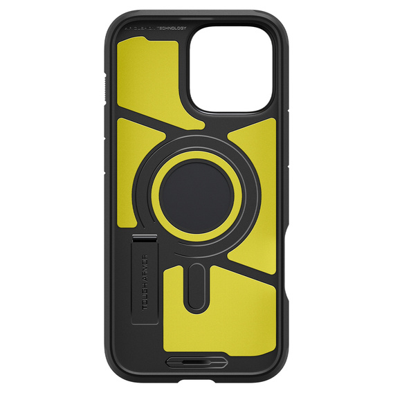 Puzdro Spigen pre iPhone 16 Pro Max, Tough Armor Mag MagSafe, čierne + tvrdené sklo 9H