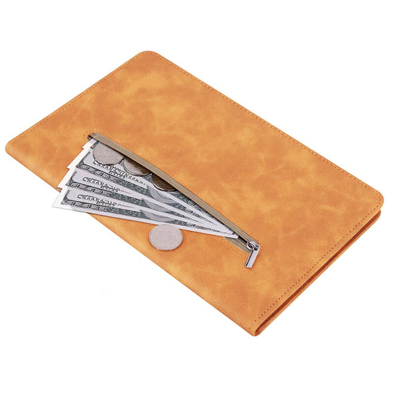 Puzdro pre Samsung Galaxy Tab S10 Lite / S10 FE / S9 FE, Wallet Pen Slot, žltý