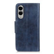 Klapkové puzdro pre Samsung Galaxy S25 Edge, Crazy Horse Wallet, modré