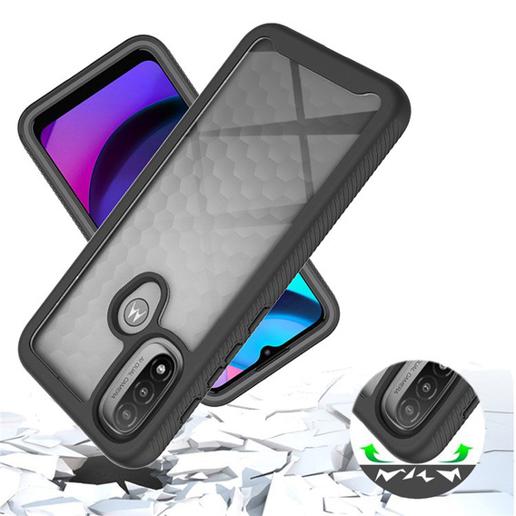 Puzdro pre Motorola Moto E20, Shockproof, s fóliou, modré