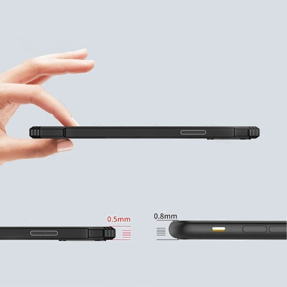 Puzdro pre Infinix Note 40 Pro Plus, s magnetickým štítkom, transparentné / čierne