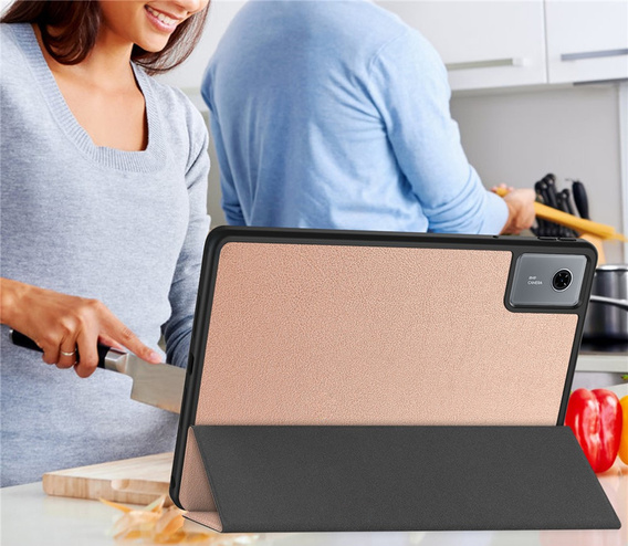 Puzdro pre Lenovo Idea Tab 11" 2025 TB336FU TB336ZU, stojan, Smartcase s držiakom stylusu, ružovo zlaté