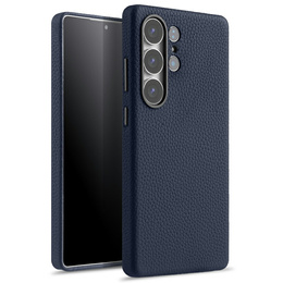 Puzdro MELKCO pre Samsung Galaxy S25 Ultra, kožené, tmavomodré
