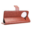 Klapkové puzdro pre Xiaomi Poco F7 Pro, Crazy Horse Wallet, hnedé