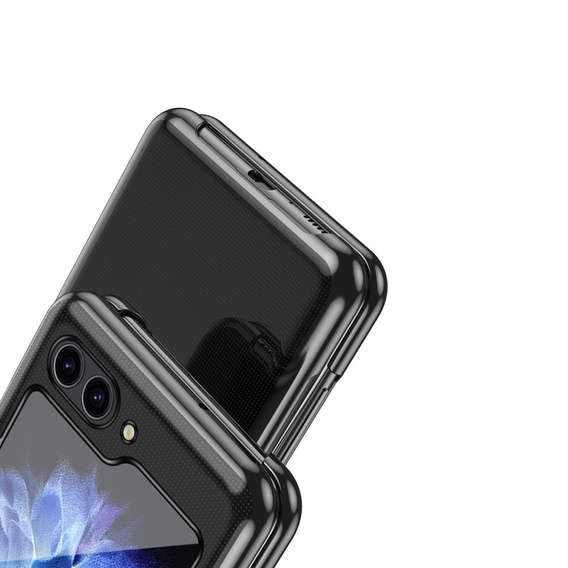 Puzdro pre Samsung Galaxy Z Flip7 FE / Z Flip6, PC Case, transparentné / čierne