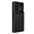 Flipové puzdro NILLKIN pre Samsung Galaxy Z Fold6 5G, CamShield Qin Pro, kožené, čierne