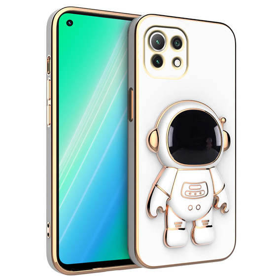 Obal na mobil pre Xiaomi Mi 11 Lite / Mi 11 Lite 5G / 11 Lite 5G NE, Astronaut, biele