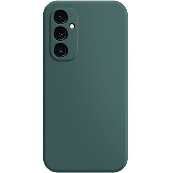 Puzdro pre Samsung Galaxy A15, Silicone Lite, tmavozelené + sklo 9H