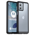 Obal na mobil pre Motorola Moto G53 5G, Fusion Hybrid, transparentné / čierne