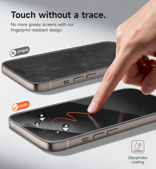 2x tvrdené sklo SURITCH pre iPhone 15 Pro