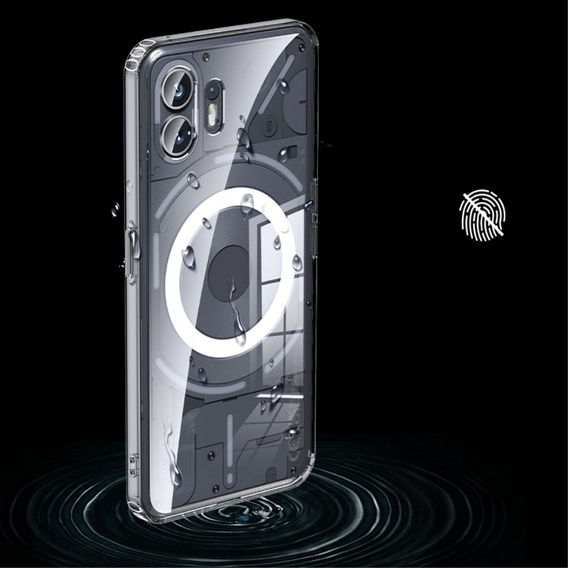 Puzdro pre telefón Nothing Phone 2, Fusion Hybrid Case, pre MagSafe, priehľadné