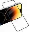 2x tvrdené sklo pre iPhone 14 Pro, ERBORD 3D pre celý displej