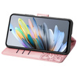 Klapkové puzdro pre Motorola Moto G15 / Motorola Moto G15 Power, Butterfly, ružové rose gold