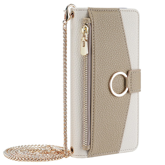 Flipové puzdro pre Xiaomi 13T / 13T Pro / Redmi K60 Ultra, Wallet Zipper Pocket, so zrkadlom, biele