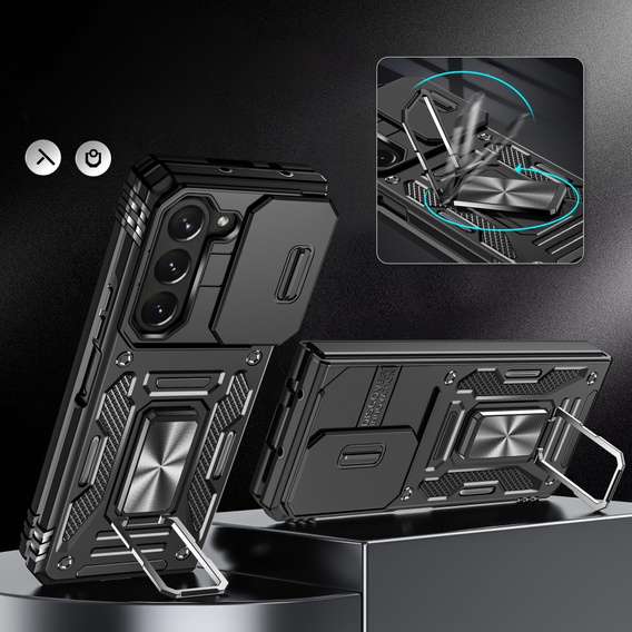 Obal na mobil pre Samsung Galaxy Z Fold6 5G, CamShield Slide, čierne