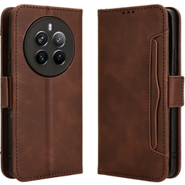 Klapkové puzdro pre Realme 12 Pro 5G / 12 Pro+ 5G, Card Slot, hnedé