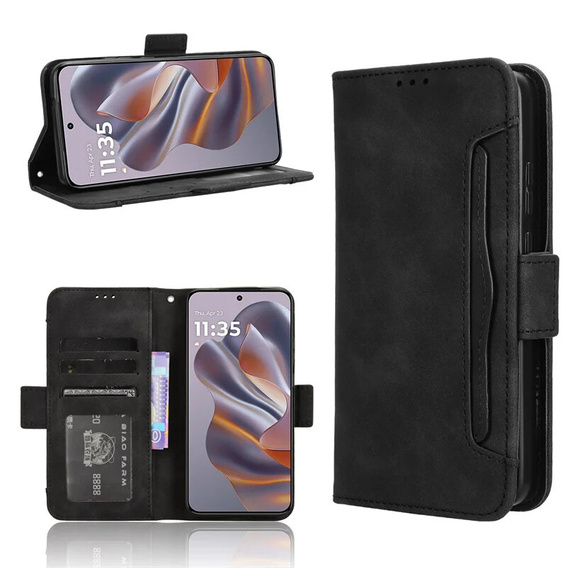 Klapkové puzdro pre Motorola Edge 50 Neo / Motorola ThinkPhone 25, Card Slot, čierne