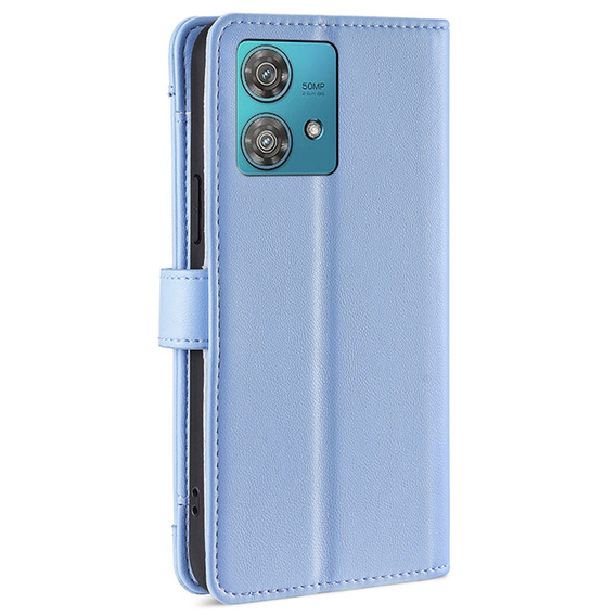 Klapkové puzdro pre Motorola Edge 40 Neo, Wallet Zipper Pocket, modré