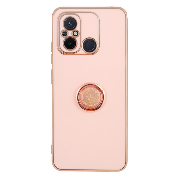 Obal na mobil pre Xiaomi Redmi 12C, Electro Ring, ružové rose gold