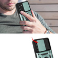 Obal na mobil pre Samsung Galaxy S21 FE, CamShield Slide, zelené
