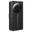 Klapkové puzdro pre Xiaomi 13 Ultra, Crazy Horse Wallet, čierne