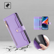 Klapkové puzdro pre Xiaomi Redmi Note 13 5G, Wallet Zipper Pocket, fialové