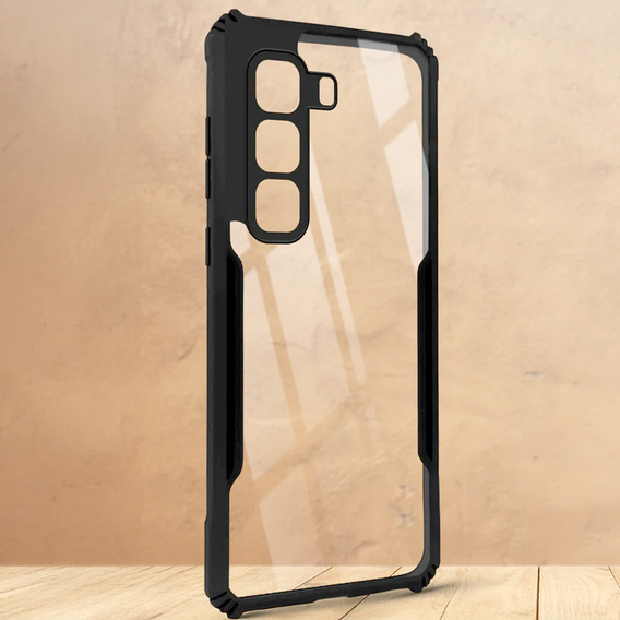 Obal na mobil pre Infinix Hot 50 4G, AntiDrop Hybrid, čierne