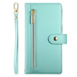 Klapkové puzdro pre Oppo Reno 13 5G, Wallet Zipper Pocket, mätové
