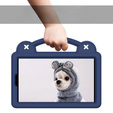 Detské puzdro pre Samsung Galaxy Tab A7 Lite 8.7 T220/T225, Cute Patterns, so stojanom, tmavomodré