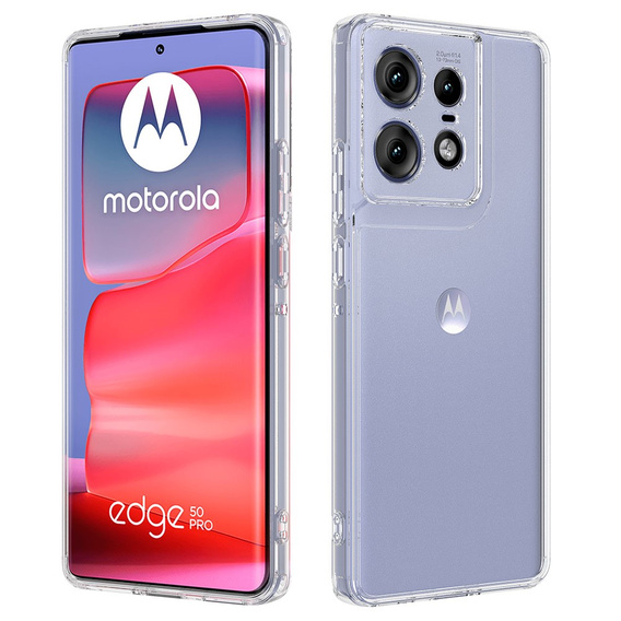 Obal na mobil pre Motorola Edge 50 Pro 5G, Fusion Hybrid, priehľadné