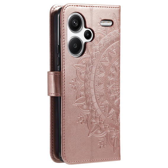 Klapkové puzdro pre Xiaomi Redmi Note 13 Pro+, Mandala, ružové rose gold